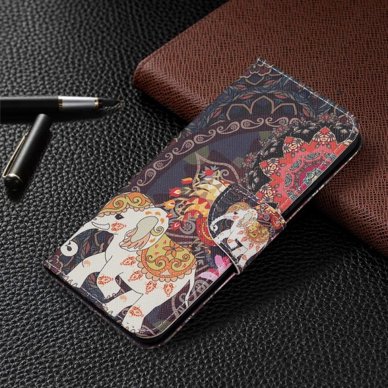 Flip Case Für Xiaomi Mi 11 Lite 4G / 5G / 5G NE Indische Elefanten