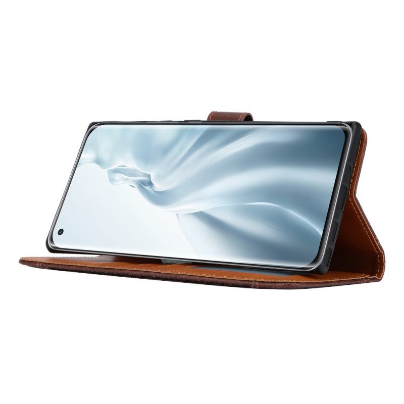 Flip Case Für Xiaomi Mi 11 Lite 4G / 5G / 5G NE Kartenhalter Und Riemen