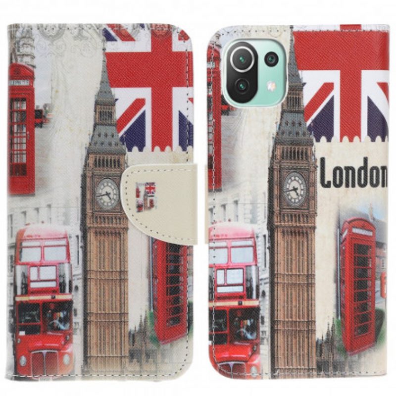 Flip Case Für Xiaomi Mi 11 Lite 4G / 5G / 5G NE Londoner Leben