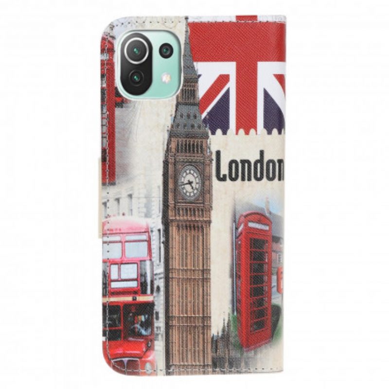 Flip Case Für Xiaomi Mi 11 Lite 4G / 5G / 5G NE Londoner Leben