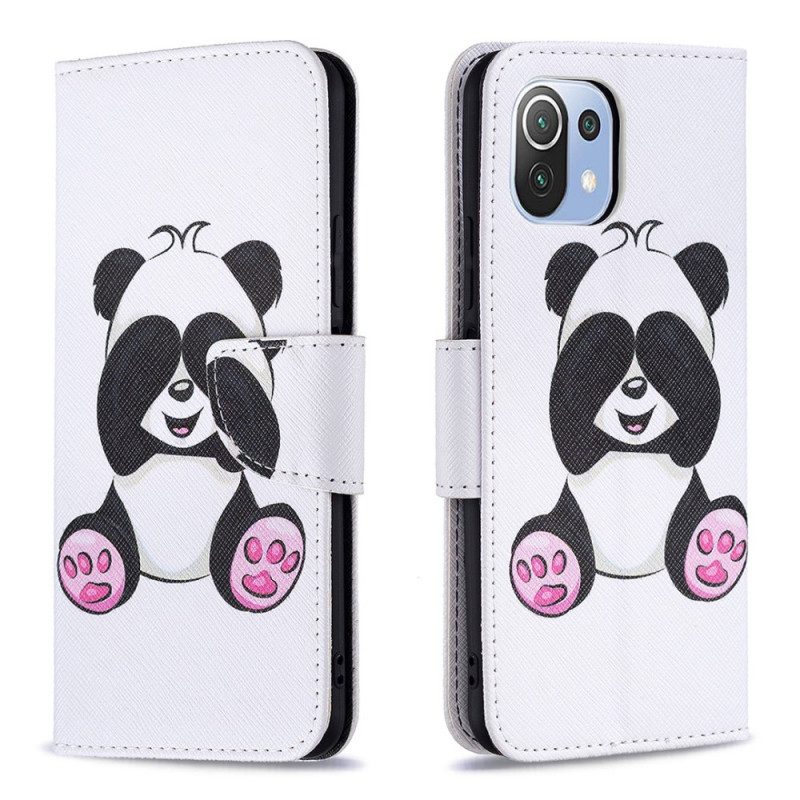 Flip Case Für Xiaomi Mi 11 Lite 4G / 5G / 5G NE Panda-spaß