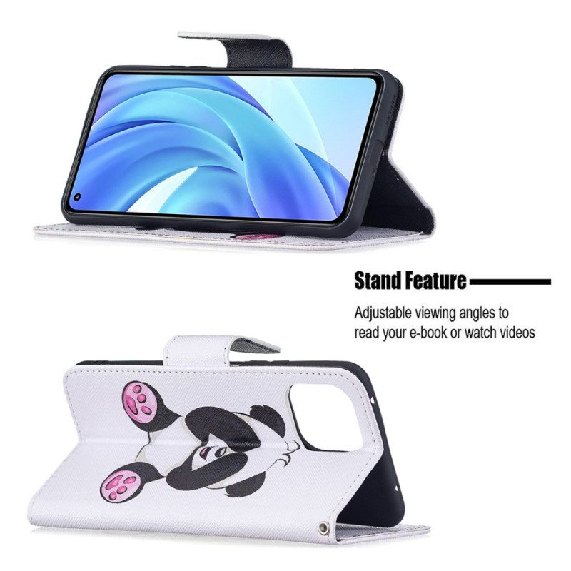 Flip Case Für Xiaomi Mi 11 Lite 4G / 5G / 5G NE Panda-spaß