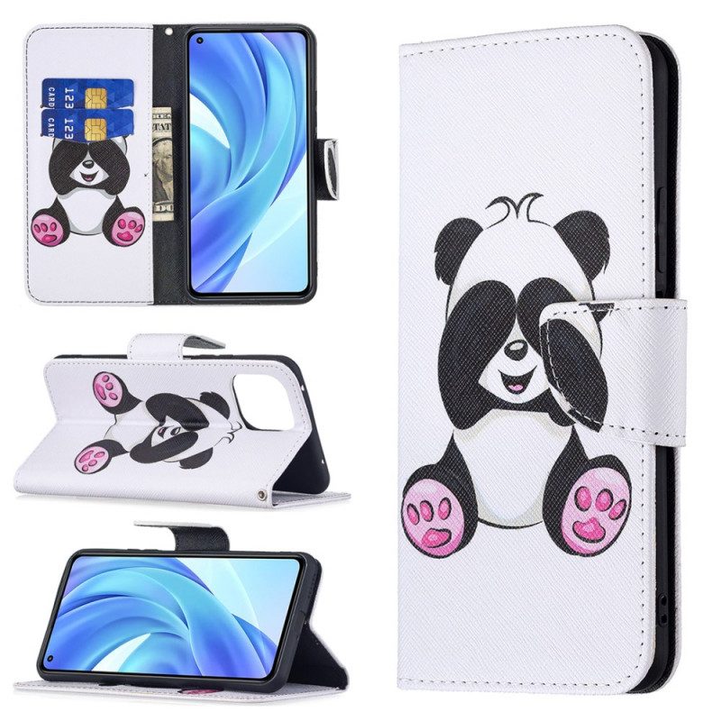 Flip Case Für Xiaomi Mi 11 Lite 4G / 5G / 5G NE Panda-spaß