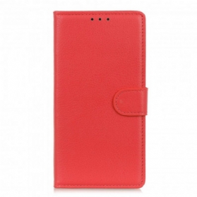 Flip Case Für Xiaomi Mi 11 Lite 4G / 5G / 5G NE Traditionelles Litschi-kunstleder