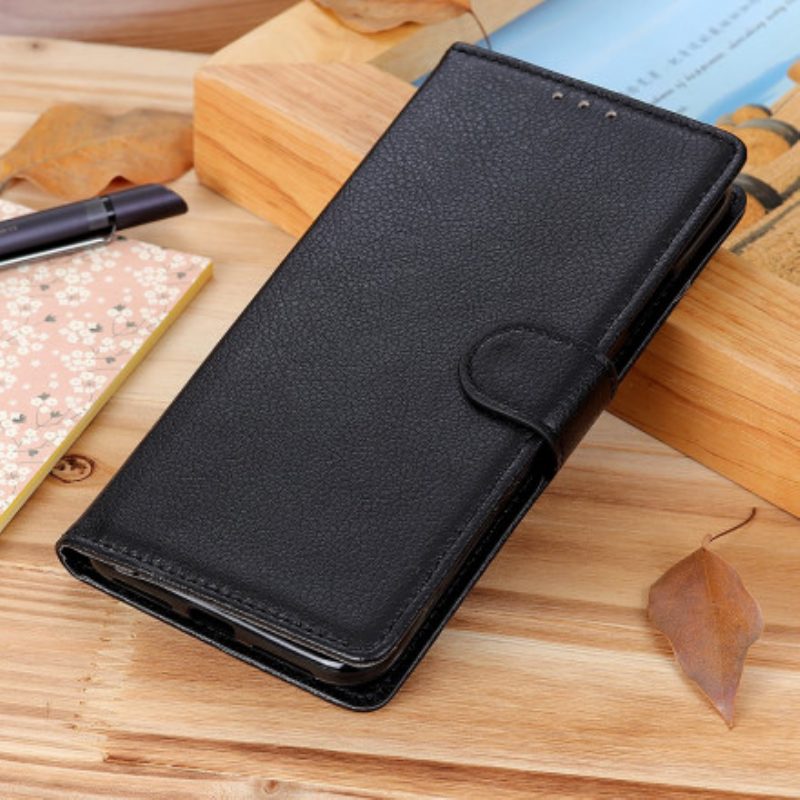 Flip Case Für Xiaomi Mi 11 Lite 4G / 5G / 5G NE Traditionelles Litschi-kunstleder