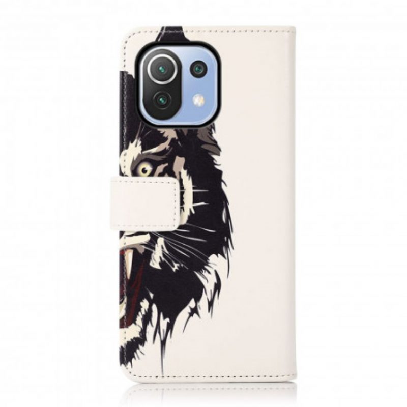 Flip Case Für Xiaomi Mi 11 Lite 4G / 5G / 5G NE Wilder Tiger