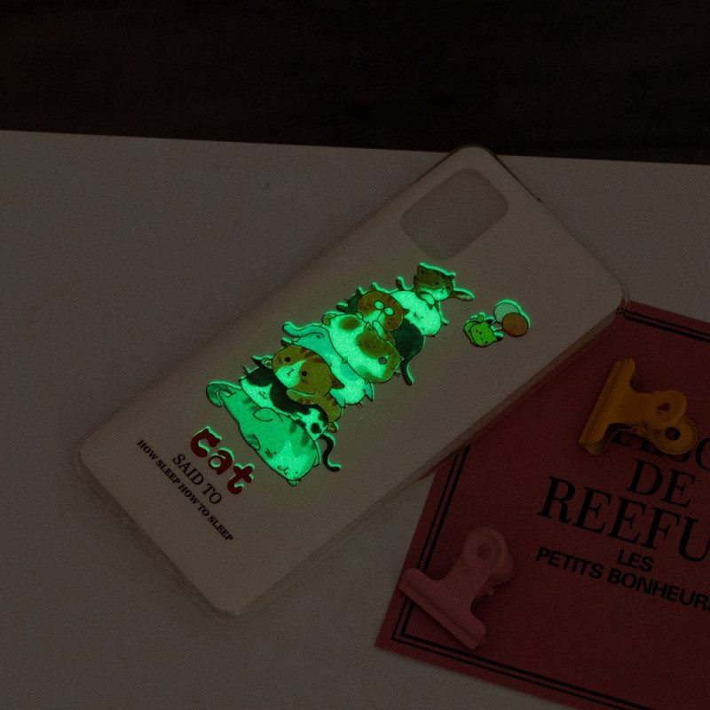 Handyhülle Für Xiaomi Mi 11 Lite 4G / 5G / 5G NE Fluoreszierende Katzen