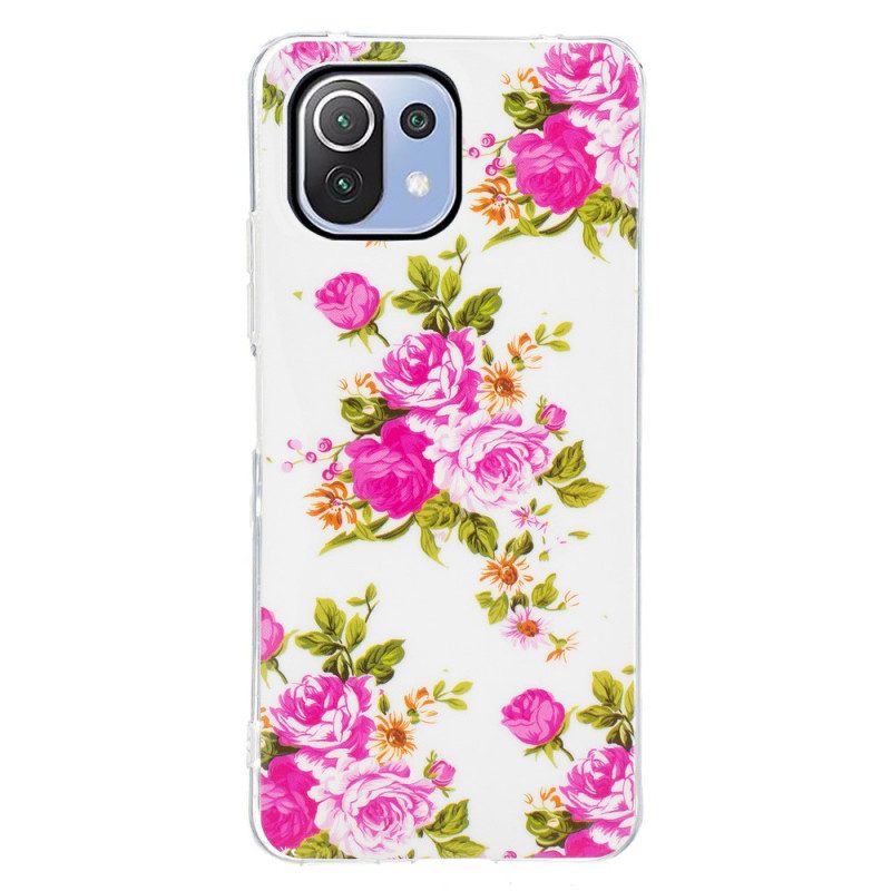 Handyhülle Für Xiaomi Mi 11 Lite 4G / 5G / 5G NE Neon-liberty-blumen