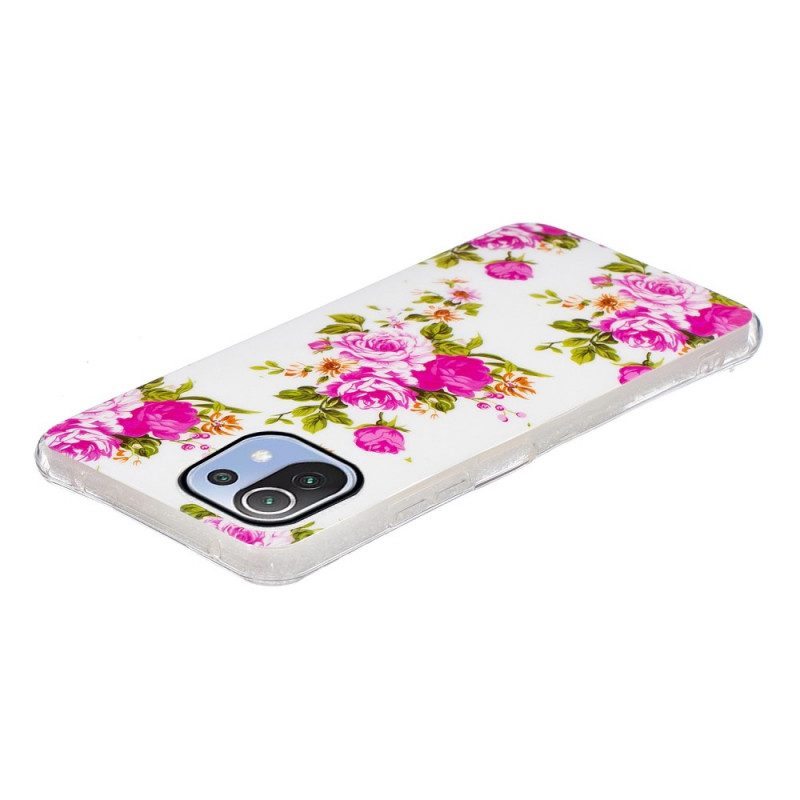 Handyhülle Für Xiaomi Mi 11 Lite 4G / 5G / 5G NE Neon-liberty-blumen