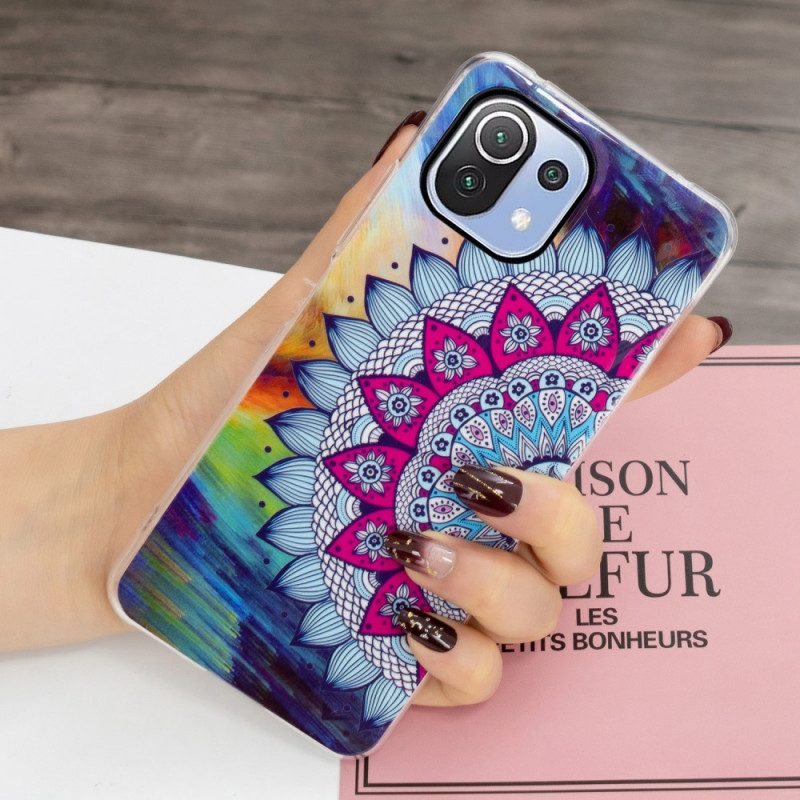 Hülle Für Xiaomi Mi 11 Lite 4G / 5G / 5G NE Fluoreszierendes Buntes Mandala