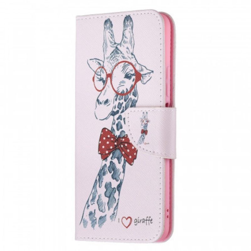 Lederhüllen Für Xiaomi Mi 11 Lite 4G / 5G / 5G NE Kluge Giraffe