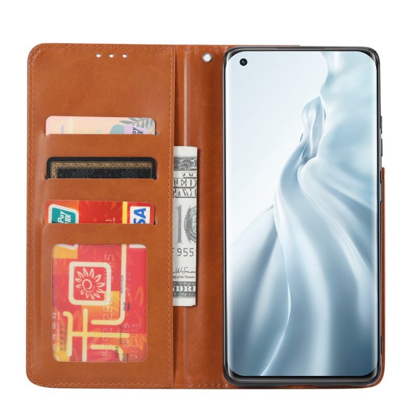 Schutzhülle Für Xiaomi Mi 11 Lite 4G / 5G / 5G NE Flip Case Kartenhalter Aus Kunstleder