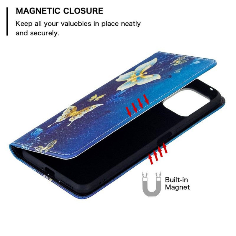 Schutzhülle Für Xiaomi Mi 11 Lite 4G / 5G / 5G NE Flip Case Schmetterlinge