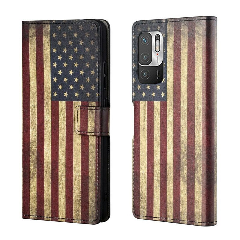 Flip Case Für Poco M3 Pro 5G Amerikanische Flagge