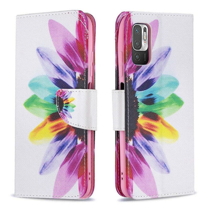 Flip Case Für Poco M3 Pro 5G Aquarellblume