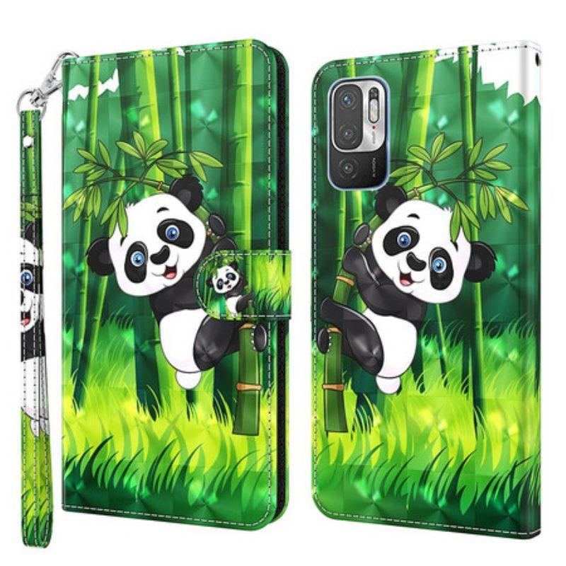 Flip Case Für Poco M3 Pro 5G Panda Und Bambus