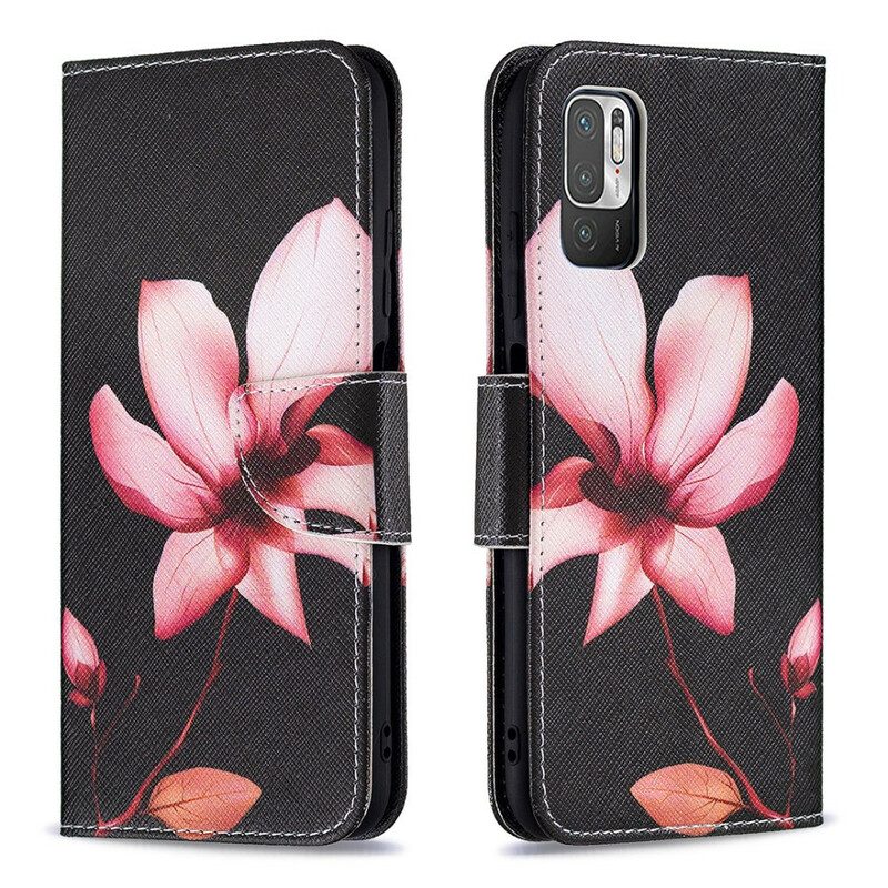 Flip Case Für Poco M3 Pro 5G Pinke Blume