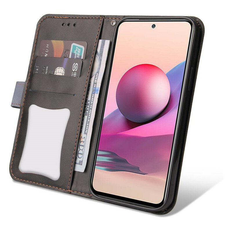 Flip Case Für Poco M3 Pro 5G Zweifarbig