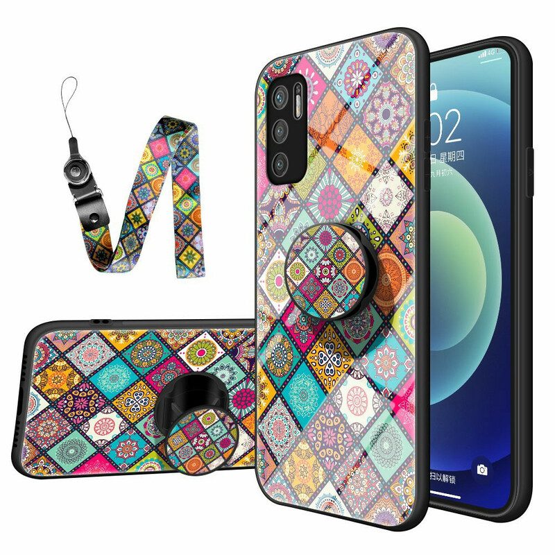 Handyhülle Für Poco M3 Pro 5G Patchwork-magnethalter