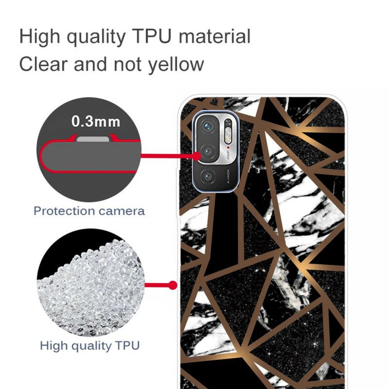 Hülle Für Poco M3 Pro 5G Geometrischer Marmor