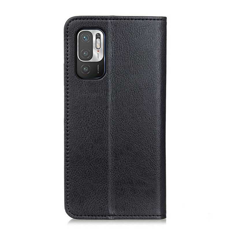 Schutzhülle Für Poco M3 Pro 5G Flip Case Litschi-spaltleder-textur