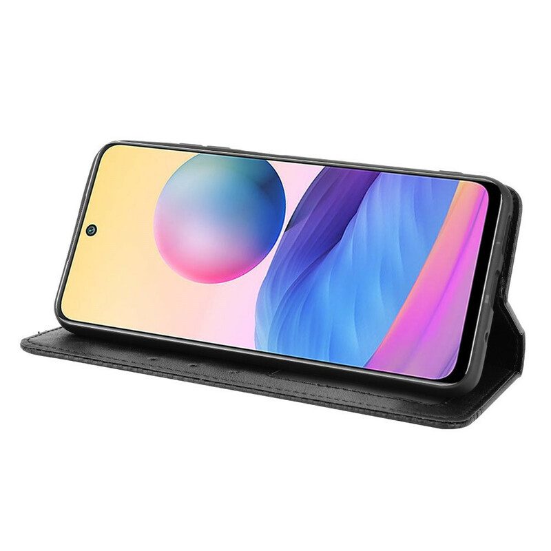 Schutzhülle Für Poco M3 Pro 5G Flip Case Stilisierter Vintage-ledereffekt