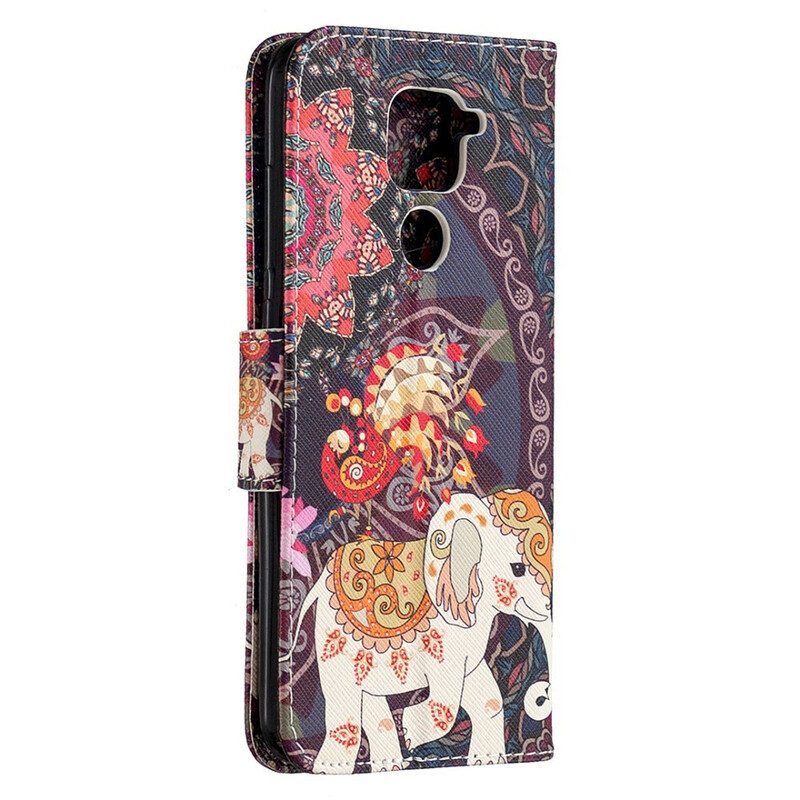 Flip Case Für Xiaomi Redmi Note 9 Indische Elefanten