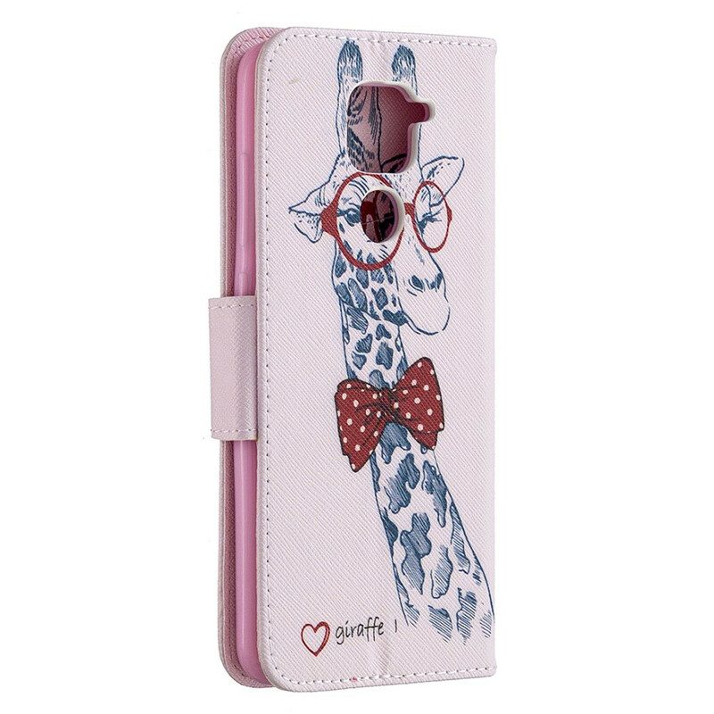 Flip Case Für Xiaomi Redmi Note 9 Kluge Giraffe