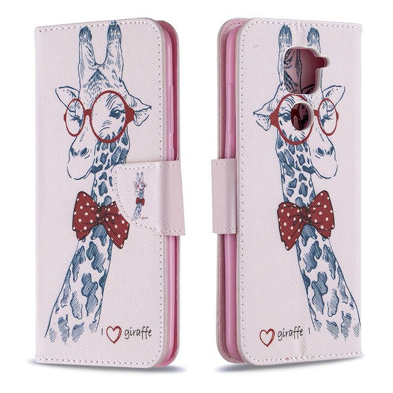 Flip Case Für Xiaomi Redmi Note 9 Kluge Giraffe