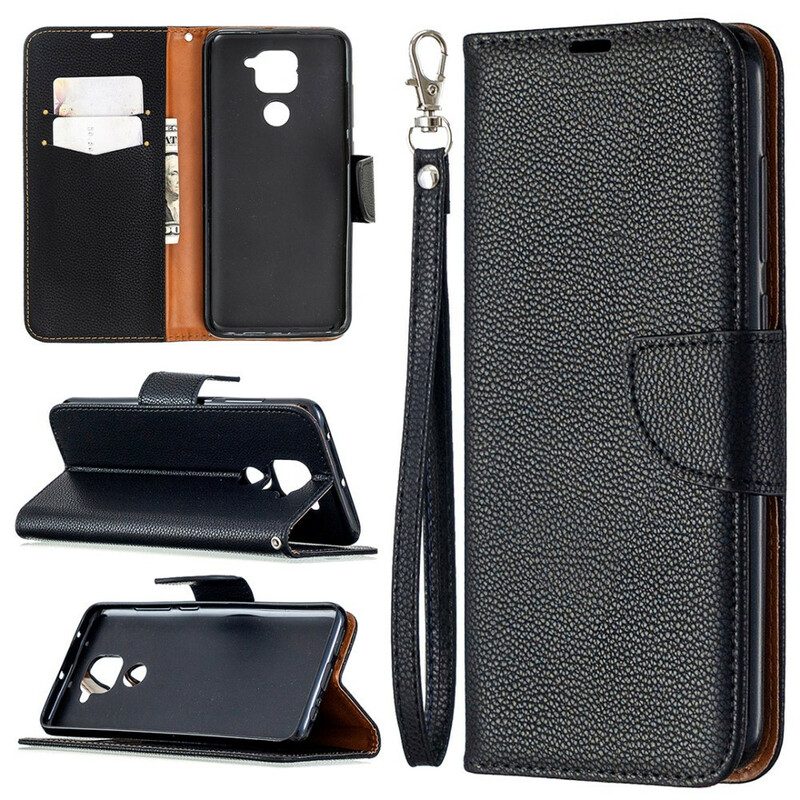 Flip Case Für Xiaomi Redmi Note 9 Flip Case Lychee Rabat Oblique