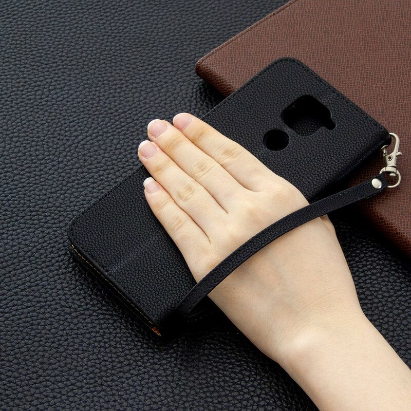 Flip Case Für Xiaomi Redmi Note 9 Flip Case Lychee Rabat Oblique