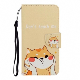 Flip Case Für Xiaomi Redmi Note 9 Mit Kordel Katze. Fass Mich Nicht Mit Riemen An