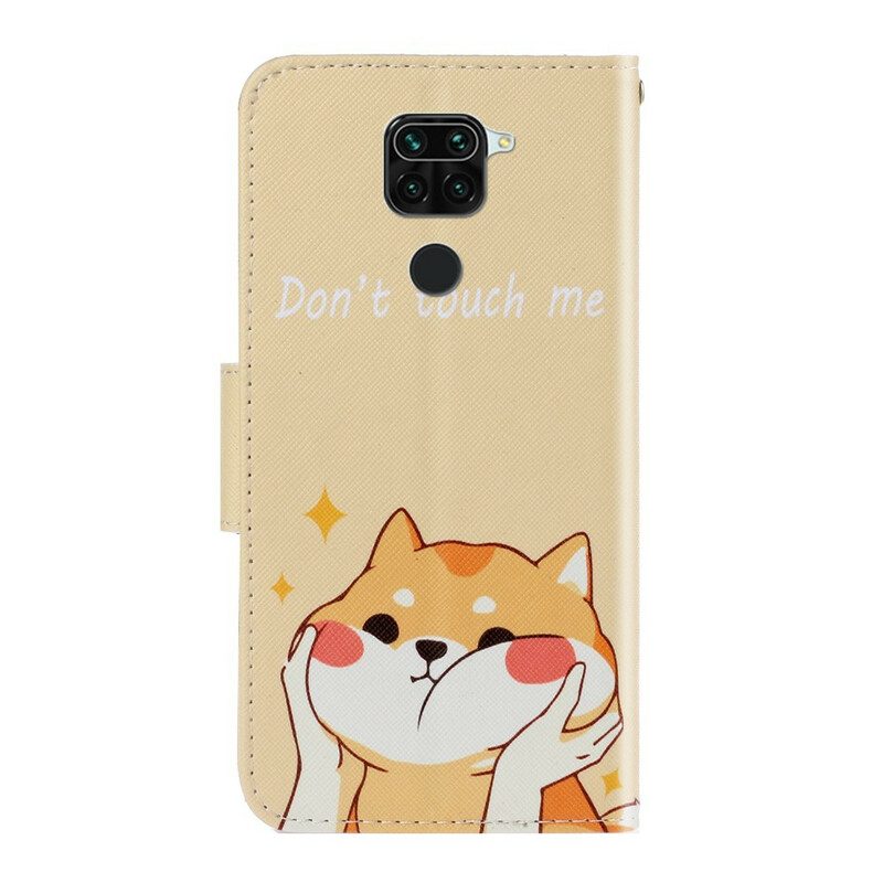 Flip Case Für Xiaomi Redmi Note 9 Mit Kordel Katze. Fass Mich Nicht Mit Riemen An