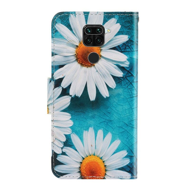 Flip Case Für Xiaomi Redmi Note 9 Mit Kordel Tanga-gänseblümchen