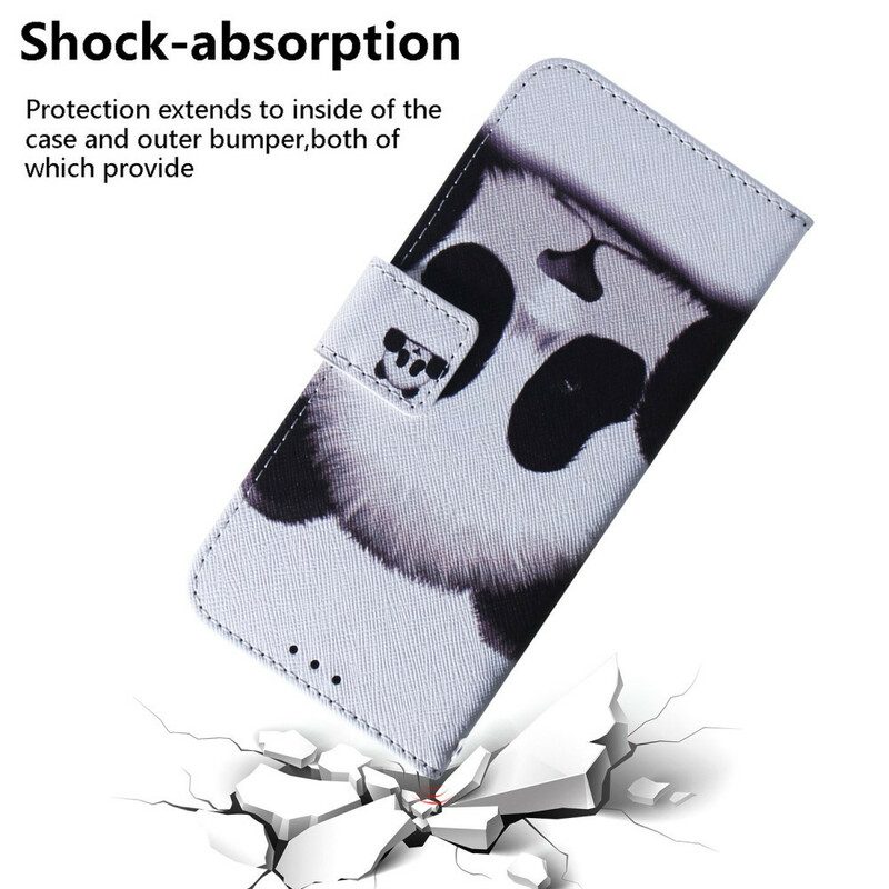 Flip Case Für Xiaomi Redmi Note 9 Panda-gesicht