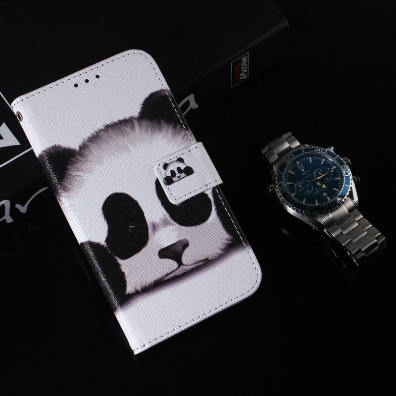 Flip Case Für Xiaomi Redmi Note 9 Panda-gesicht