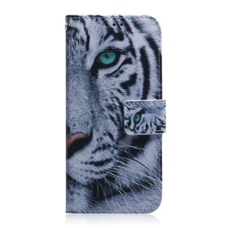 Flip Case Für Xiaomi Redmi Note 9 Tigergesicht