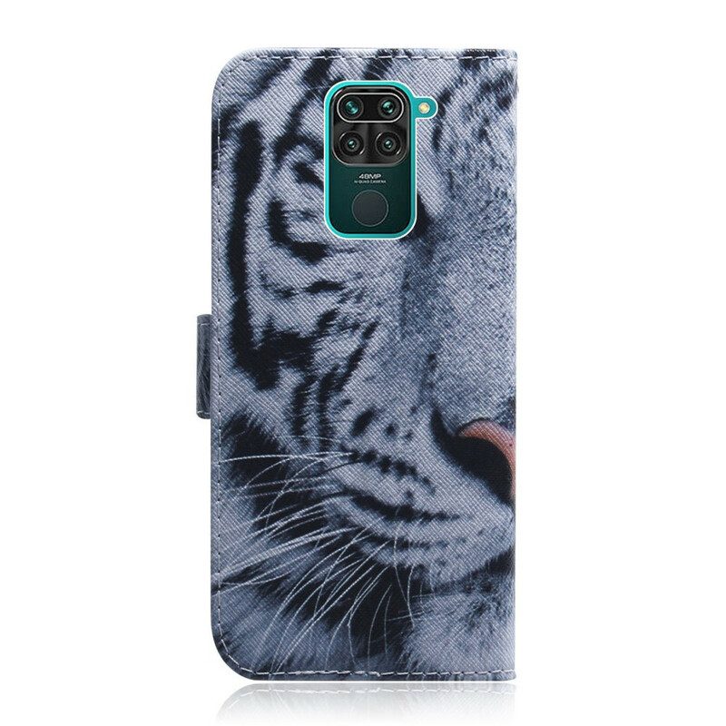 Flip Case Für Xiaomi Redmi Note 9 Tigergesicht