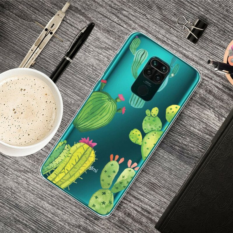 Hülle Für Xiaomi Redmi Note 9 Aquarellkakteen