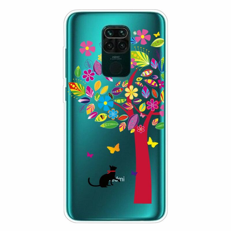 Hülle Für Xiaomi Redmi Note 9 Katze Unter Dem Bunten Baum