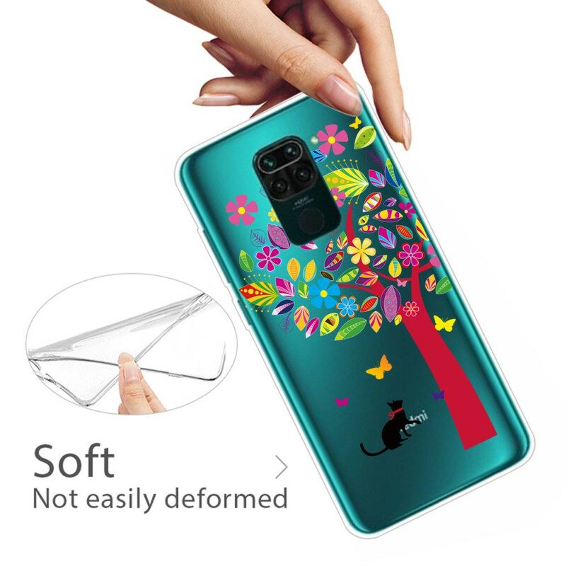 Hülle Für Xiaomi Redmi Note 9 Katze Unter Dem Bunten Baum