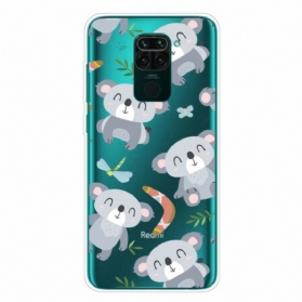 Hülle Für Xiaomi Redmi Note 9 Kleine Graue Pandas