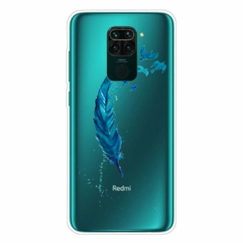 Hülle Für Xiaomi Redmi Note 9 Wunderschöne Blaue Feder