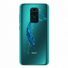 Hülle Für Xiaomi Redmi Note 9 Wunderschöne Blaue Feder