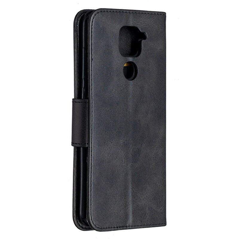 Lederhüllen Für Xiaomi Redmi Note 9 Flip Case Glatte Klappe Schräg