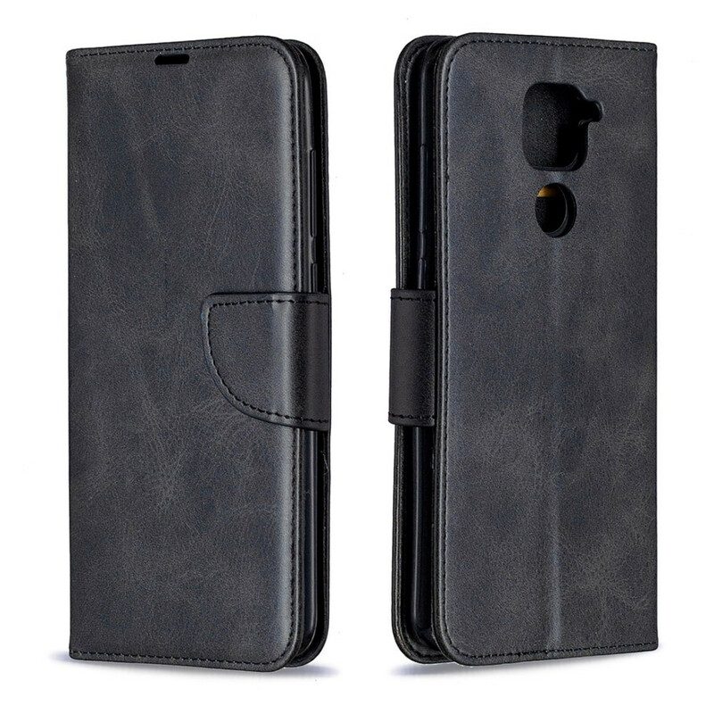 Lederhüllen Für Xiaomi Redmi Note 9 Flip Case Glatte Klappe Schräg