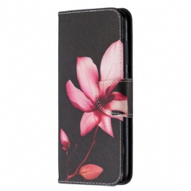 Lederhüllen Für Xiaomi Redmi Note 9 Pinke Blume