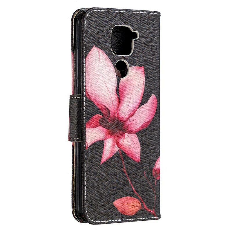 Lederhüllen Für Xiaomi Redmi Note 9 Pinke Blume