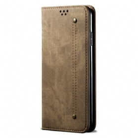 Schutzhülle Für Xiaomi Redmi Note 9 Flip Case Denim-stoff