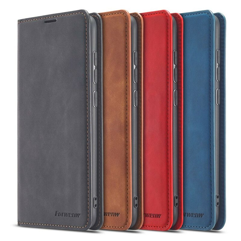 Schutzhülle Für Xiaomi Redmi Note 9 Flip Case Forwenw Ledereffekt